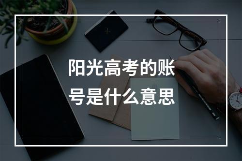 阳光高考的账号是什么意思