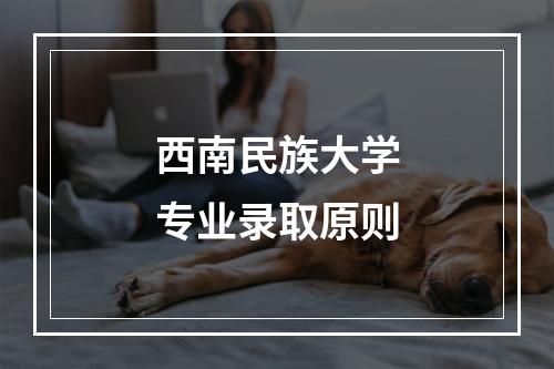 西南民族大学专业录取原则