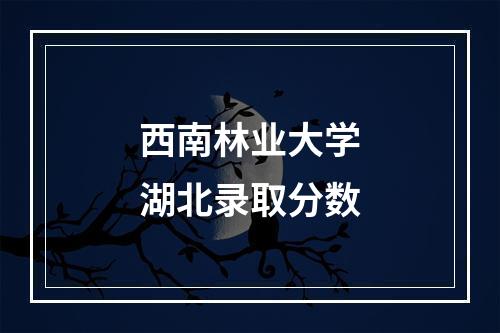 西南林业大学湖北录取分数