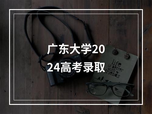 广东大学2024高考录取