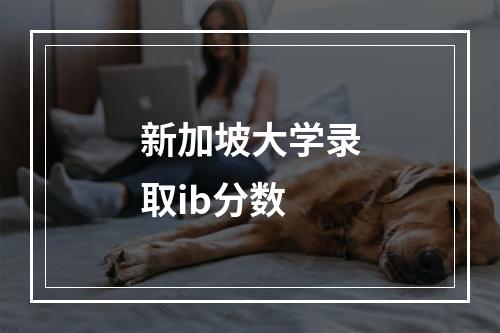 新加坡大学录取ib分数