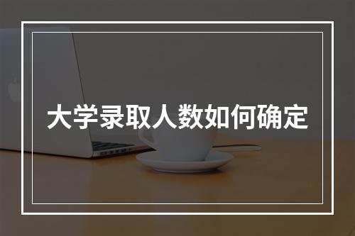 大学录取人数如何确定