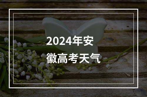 2024年安徽高考天气