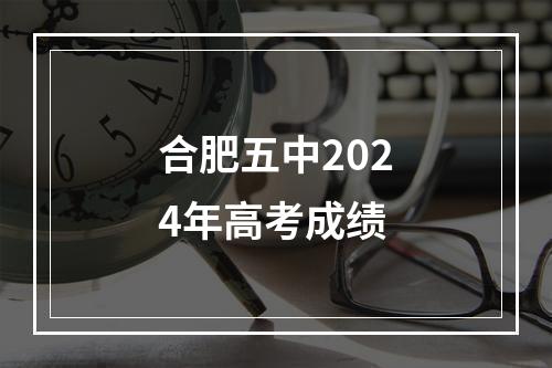 合肥五中2024年高考成绩