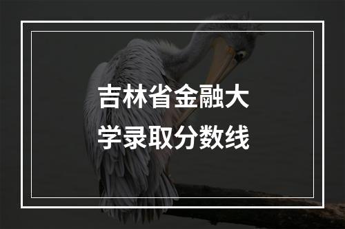 吉林省金融大学录取分数线