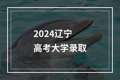 2024辽宁高考大学录取