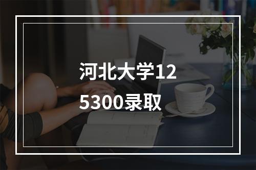 河北大学125300录取