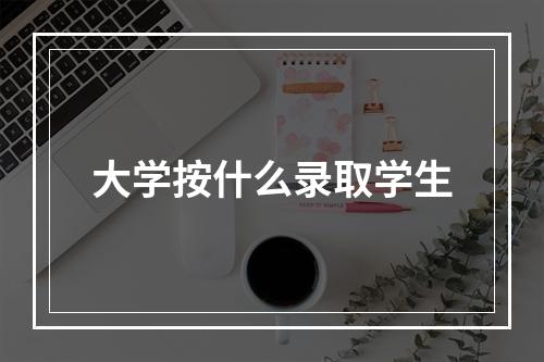 大学按什么录取学生