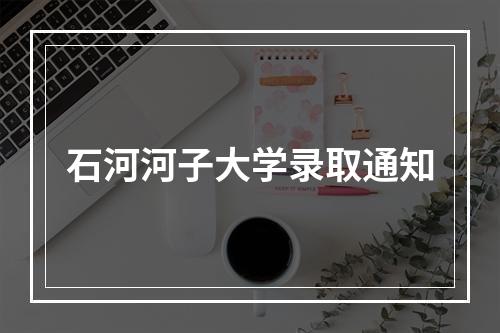 石河河子大学录取通知