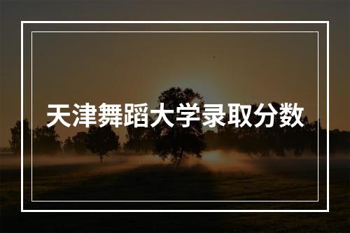 天津舞蹈大学录取分数