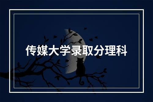 传媒大学录取分理科