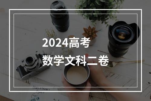 2024高考数学文科二卷