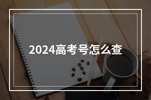 2024高考号怎么查