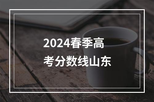 2024春季高考分数线山东