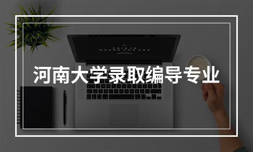 河南大学录取编导专业