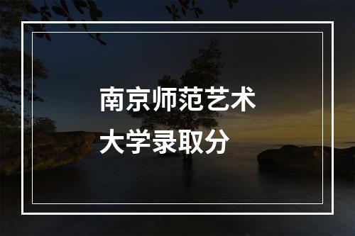 南京师范艺术大学录取分