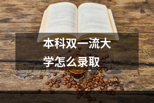 本科双一流大学怎么录取