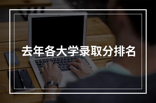 去年各大学录取分排名