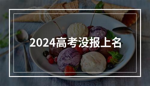 2024高考没报上名