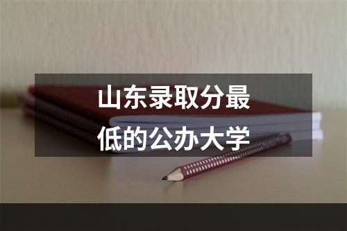 山东录取分最低的公办大学