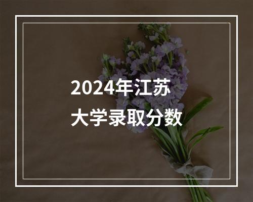 2024年江苏大学录取分数