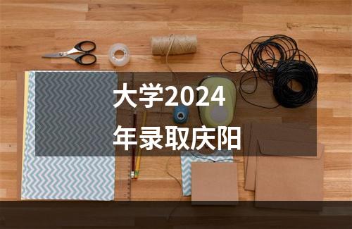 大学2024年录取庆阳