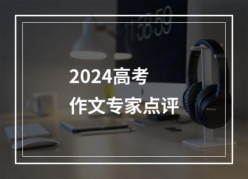 2024高考作文专家点评