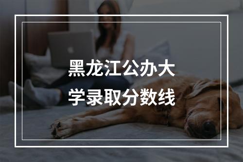 黑龙江公办大学录取分数线