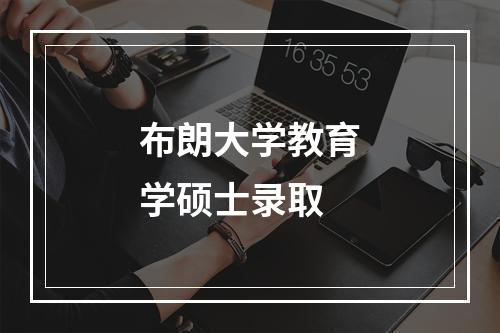 布朗大学教育学硕士录取