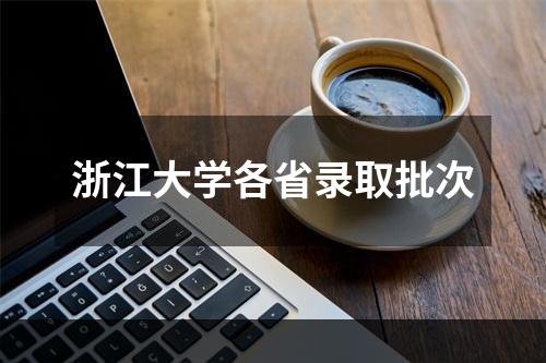 浙江大学各省录取批次