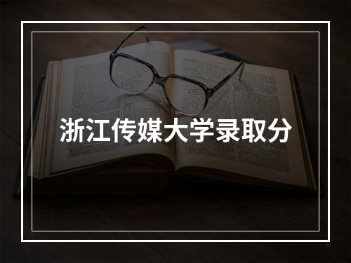 浙江传媒大学录取分