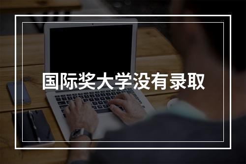 国际奖大学没有录取