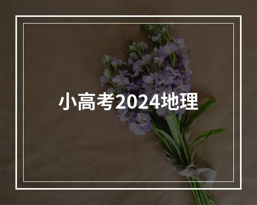 小高考2024地理