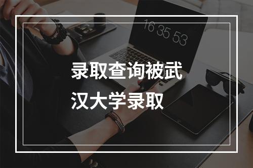 录取查询被武汉大学录取