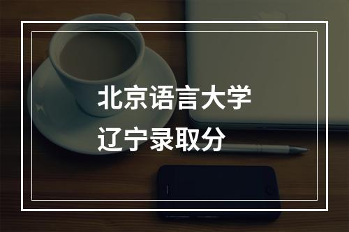 北京语言大学辽宁录取分