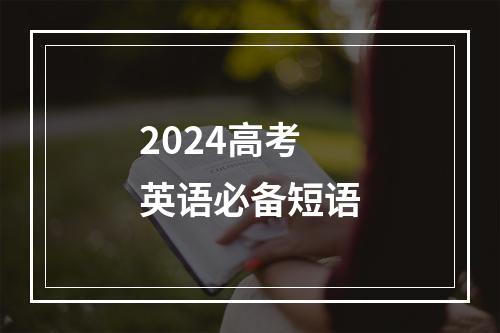 2024高考英语必备短语