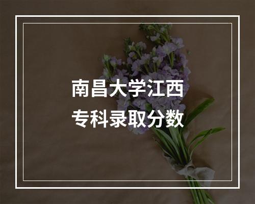 南昌大学江西专科录取分数