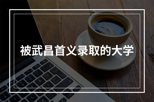 被武昌首义录取的大学