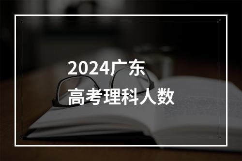 2024广东高考理科人数