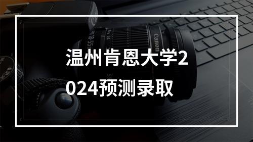 温州肯恩大学2024预测录取