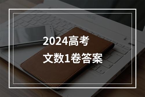 2024高考文数1卷答案