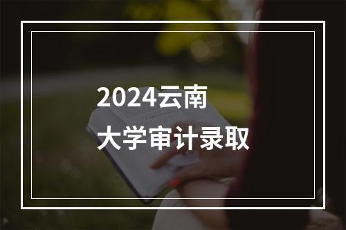 2024云南大学审计录取