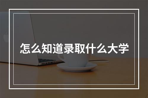 怎么知道录取什么大学