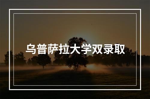 乌普萨拉大学双录取