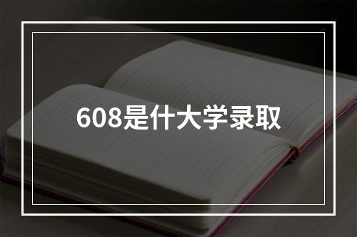 608是什大学录取