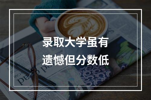 录取大学虽有遗憾但分数低