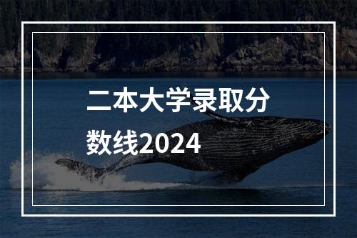 二本大学录取分数线2024