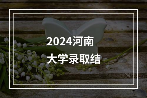 2024河南大学录取结