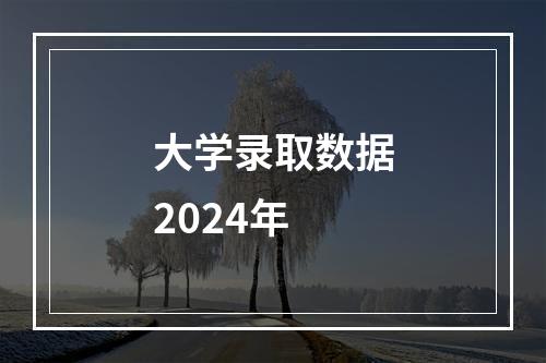 大学录取数据2024年