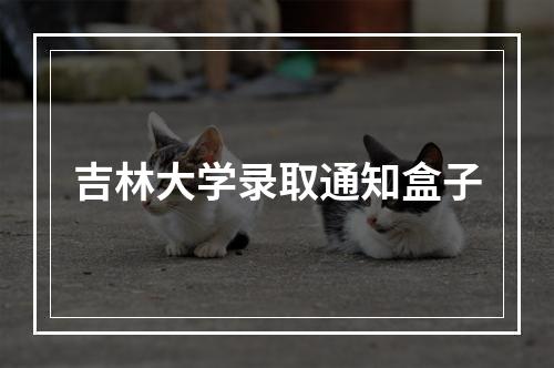 吉林大学录取通知盒子